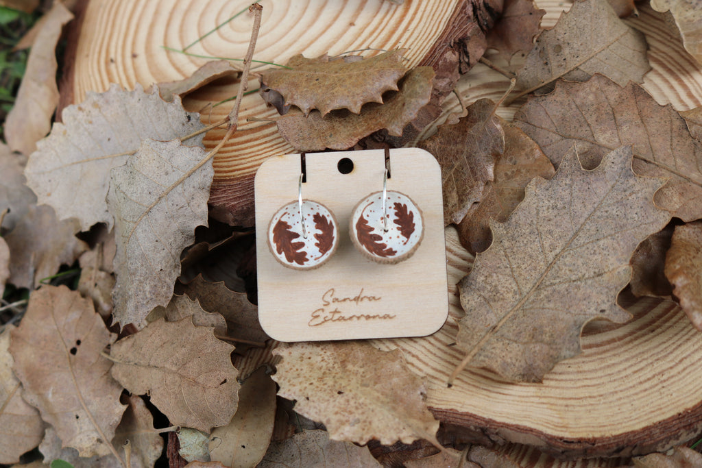 Pendientes de bellota · Roble