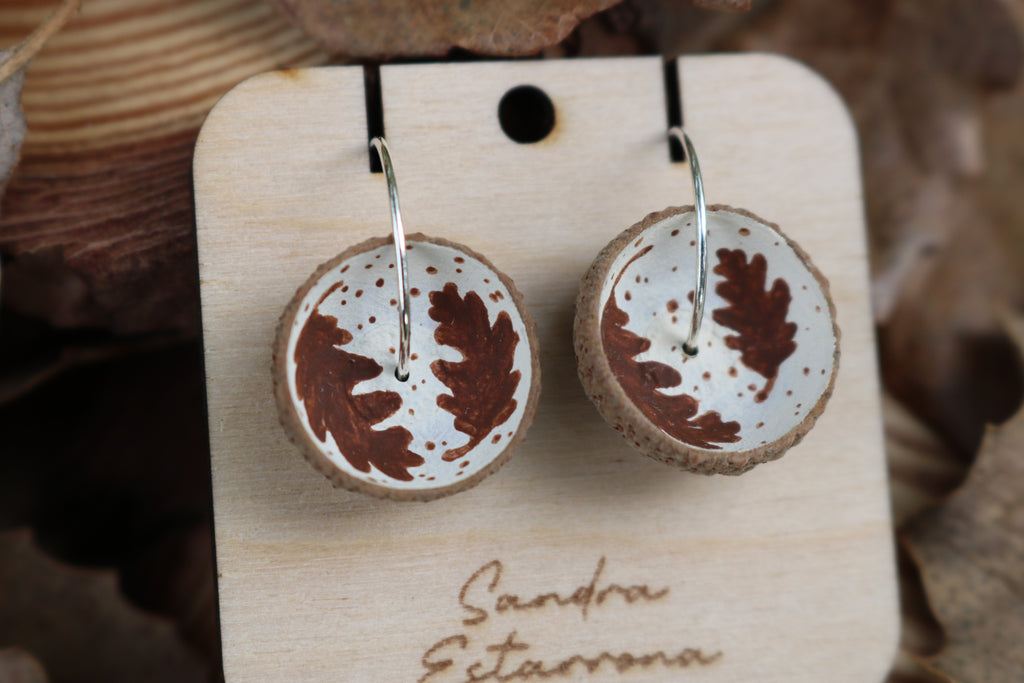 Pendientes de bellota · Roble