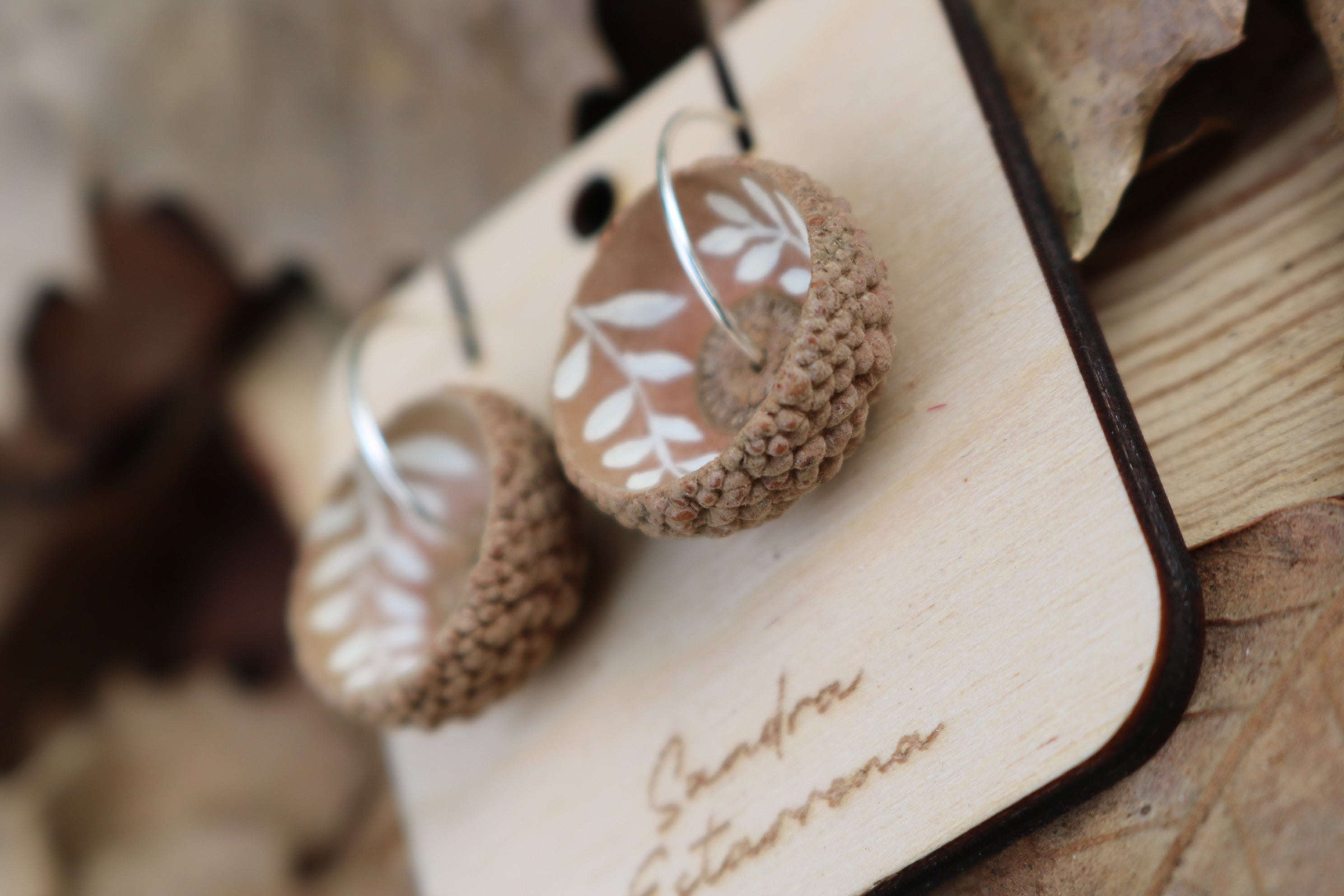 Pendientes de bellota · Natur