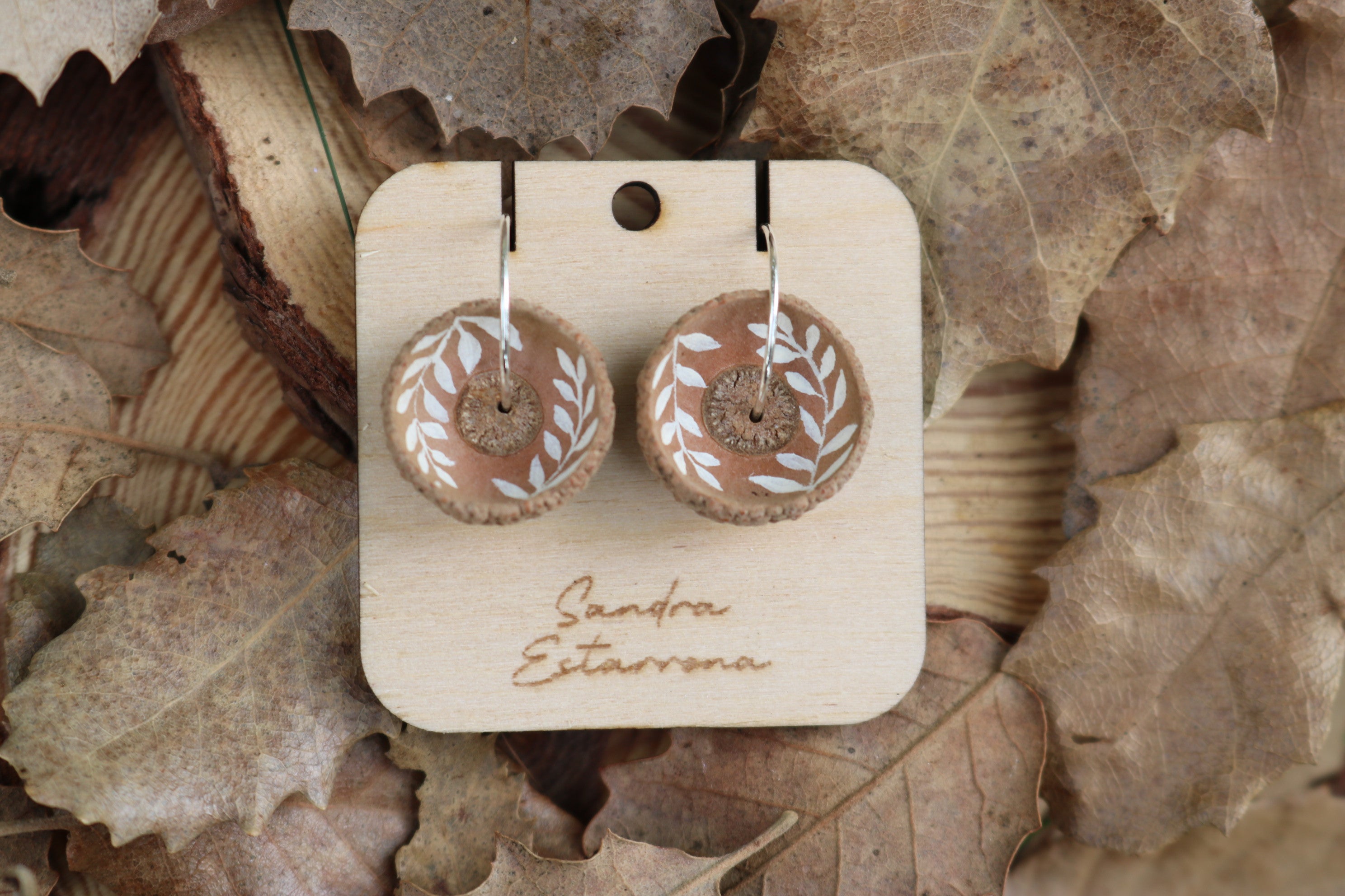 Pendientes de bellota · Natur