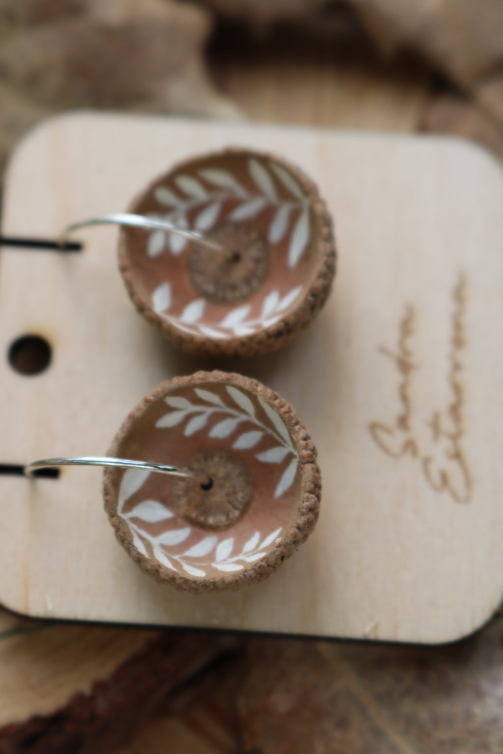 Pendientes de bellota · Natur