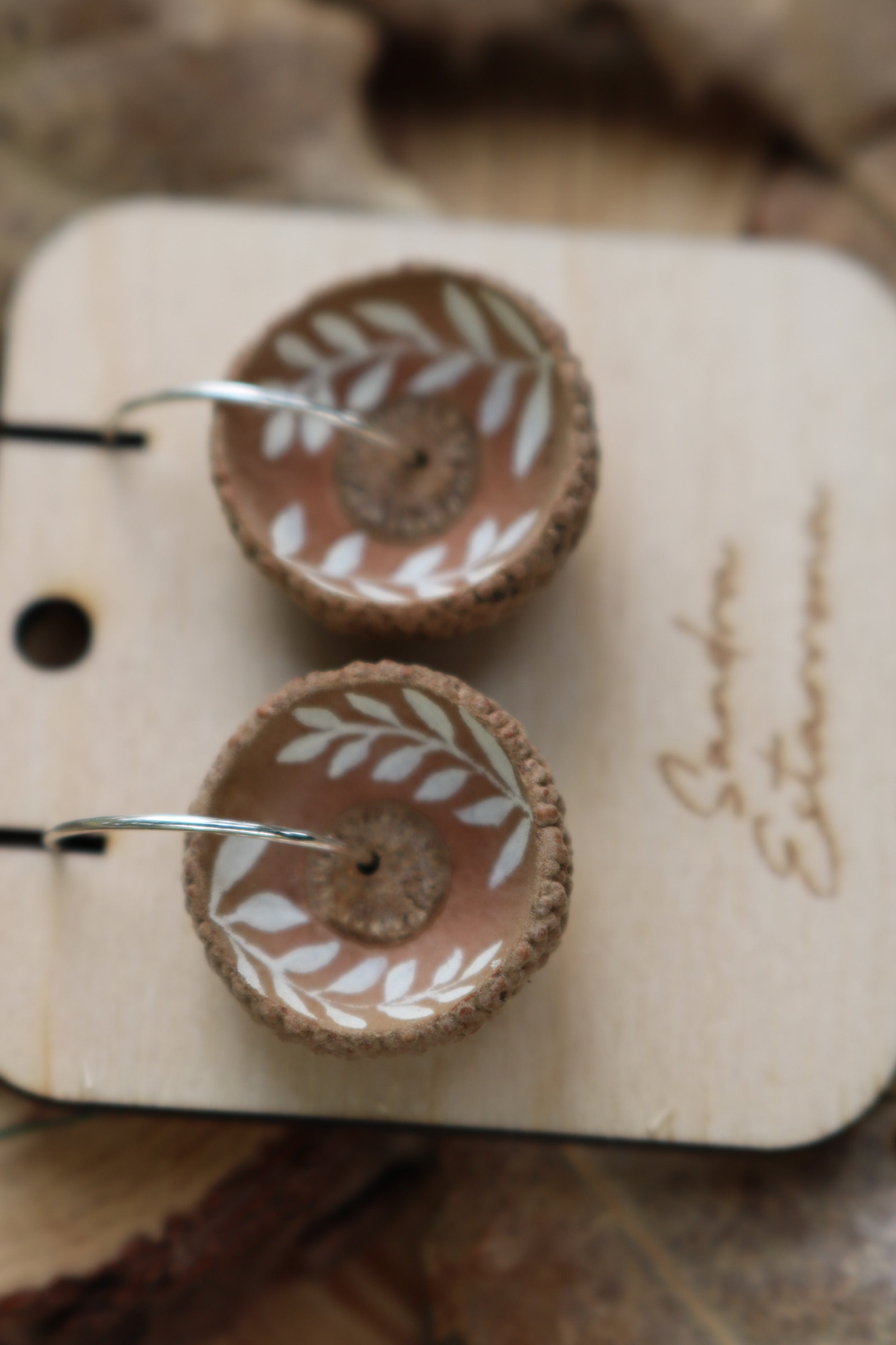 Pendientes de bellota · Natur