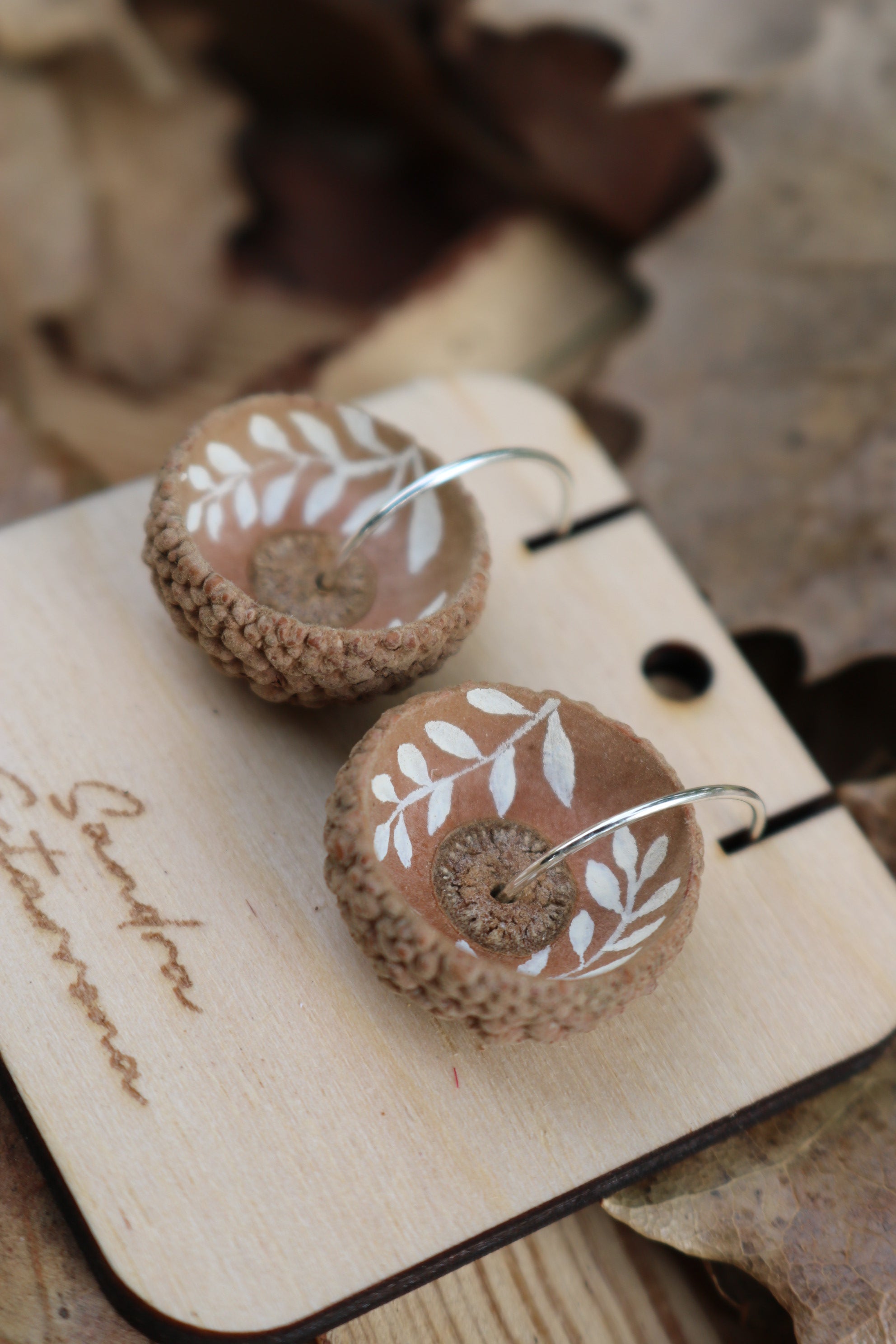 Pendientes de bellota · Natur